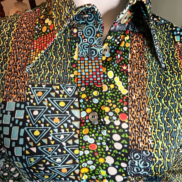 Vintage SKYR 70s Dagger Collar Blouse Size Medium - Picture 5 of 16